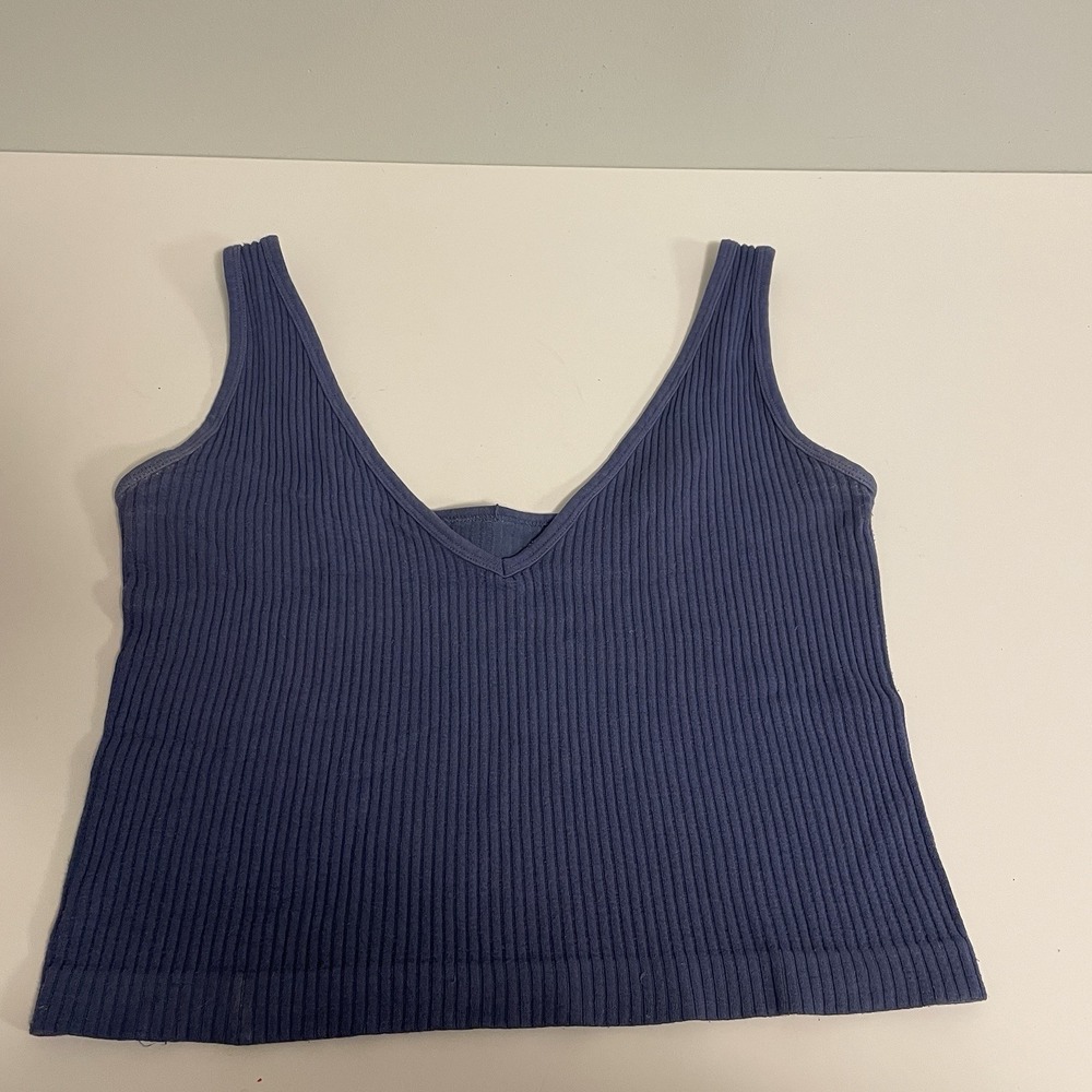 Free People Intimately FP Ribbed Tank Blue M/L